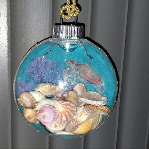 Handmade Seashell Ornament made with Real Seashells